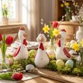 Decoratieve kippen Paasdecoratiefiguren keramiek decoratie 15cm 3st | Floristik24.nl