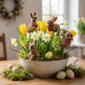 Paashaasjes op draad, assorti, 5cm - 7cm 20 st | Floristik24.nl