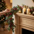 Kerstkrans, dennentakken, eucalyptus, coniferen, bessen, 160cm | Floristik24.nl