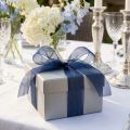 Organza lint cadeaulint donkerblauw lint blauw zelfkant 40mm 50m | Floristik24.nl