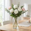 Witte roos nep roos op steel zijden bloem nep roos L72cm Ø13cm | Floristik24.nl