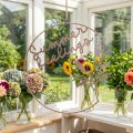 Wanddecoratie "Summer Feelings" decoratieve ring, metalen zomerdecoratie om op te hangen, Ø49cm, roze metallic &amp; turquoise | Floristik24.nl