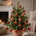 Mini kerstballen glas roestrood mat/glanzend Ø2cm 44st | Floristik24.nl