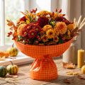 Manchetpapier 37,5cm Oranje Ruit 100m | Floristik24.nl