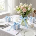 Decoratief lint cadeaulint lichtblauw lint blauwe zelfkant 25mm 3m 10st | Floristik24.nl