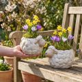 Keramische plantenpot in de vorm van een schaap, decoratieve plantenschaal voor tuin en huis, 2 stuks | Floristik24.nl