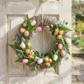 Wijnrankkrans, decoratieve krans, witgekalkt, Ø38cm, rustieke natuurlijke decoratie, deurkrans, tafelkrans | Floristik24.nl