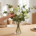 Kunstbloem Kunstbloem Poppy Corn Rose Wit L55/60/70cm Set van 3 | Floristik24.nl