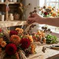 Decoratieve Tak Plataan met Vruchten Herfstdecoratie Kunst Plataan Bruin L82cm Ø2-4cm | Floristik24.nl