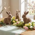 Decoratief konijntje 14cm geflockt 4 st. | Floristik24.nl