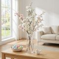 Kersentak witte kunstveerdecoratie decoratieve tak 110cm | Floristik24.nl