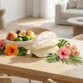 Decoratieve keramische carambola-vruchtsculptuur van 14 cm in de vorm van een sterfruit | Floristik24.nl