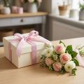 Cadeaulint roze sierlint met stippen 15mm 20m | Floristik24.nl