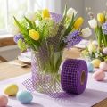 Mesh tape 4,5cmx10m paars | Floristik24.nl