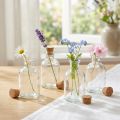 Glazen Vaas Flessen Decoratieve Vaas met Kurk H10.5cm 8 st. | Floristik24.nl