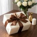 Cadeau- en decoratielint bruin 40mm x 50m | Floristik24.nl