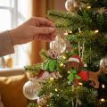 Kerstversiering met hond, decoratieve hangversiering, hond met sjaal en muts, 12 cm, 2 stuks | Floristik24.nl