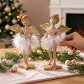 Decoratieve ballerina-engel in roze en goud, Ø11,5 cm, H15 cm, 2 stuks | Floristik24.nl