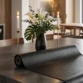 Kunstleer zwarte decoratieve stof zwart leer 33cm×1,35m | Floristik24.nl