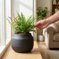Bloempot Zwart Keramiek Ø23cm H19.5cm | Floristik24.nl
