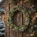 Kerstkrans, gedroogde krans, eik, distel, Ø45cm | Floristik24.nl
