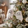 Witte uil decoratie om op te