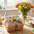 Regenbooglint decoratief lint cadeaulint 15mm 18m | Floristik24.nl