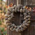 Elzenkrans om op te hangen, wit gewassen Ø18cm | Floristik24.nl