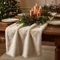 Tafelloper imitatiebont beige, tafelband sierbont 15×200cm | Floristik24.nl