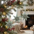Kersthanger deco ster om op te hangen Mint 4st | Floristik24.nl