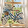 Deco bord hout fiets zomer deco bord blauw, wit 31 × 25cm | Floristik24.nl