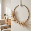 Decoratieve jute ring 40cm, set van 2, Boho &amp; Scandi decoratie voor muur &amp; deur | Floristik24.nl