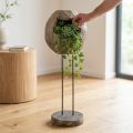 Decoratieve sculptuur plantenbal gemaakt van Paulownia hout H68cm | Floristik24.nl