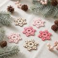 Sneeuwvlokkenmix roze, roze, naturel Ø2cm 144 st | Floristik24.nl