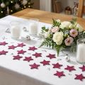 Strooidecoratie glitterster 6,5cm roze 36 st | Floristik24.nl