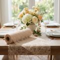 Deco fleece tafelloper Sizoweb beige 30cm 25m | Floristik24.nl