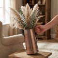 Vintage decoratieve vaas in koperlook, rustieke decoratieve kan voor droogbloemen en kunstplanten, H36cm B21cm | Floristik24.nl