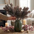 Kunstplanten bruin herfstdecoratie winterdecoratie Drylook 38cm 3 st | Floristik24.nl
