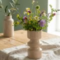 Metalen bloemenvaas cappuccinobruin emaille Ø9cm H17,5cm | Floristik24.nl