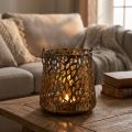 Deco lantaarn tafeldecoratie theelichthouder goud antiek 14.5cm | Floristik24.nl