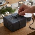 Lint cadeaulint streng zwart zilver 3mm 100m | Floristik24.nl
