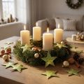 Strooidecoratie kerststerren kokos groen Ø5cm 50st | Floristik24.nl