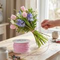 Papierkoord draad gewikkeld Ø2mm 100m roze | Floristik24.nl