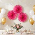 Feestdecoratie honingraat papier bloem roze Ø40cm 4st | Floristik24.nl