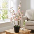Amandelboom Grote Kunstplant in Pot Roze Wit 74cm | Floristik24.nl