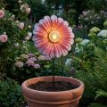 Solar LED Bloementuinlamp LED Metaal Roze Ø30cm | Floristik24.nl