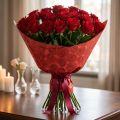 Boordpapier vloeipapier rode rozen 25cm 100m | Floristik24.nl