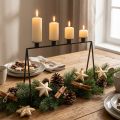 Kandelaar Zwarte Kandelaar Adventskrans L38cm H31cm | Floristik24.nl