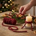 Viltkoord fleece Mirabell 25m donkerrood | Floristik24.nl