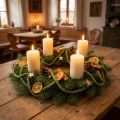 Groen wollen koord met gouden draad, 5m x 5mm met draad, voor decoratie en knutselen | Floristik24.nl